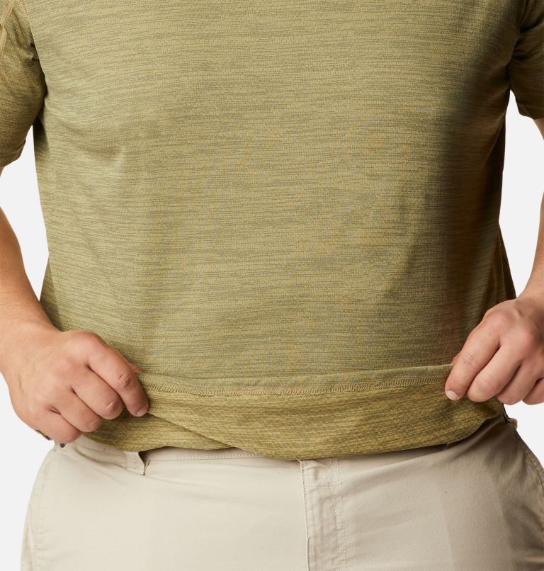 Men's Columbia Alpine Chill Zero Short Sleeve Crew T Shirts Olive | Plus Size CA-AAC1L